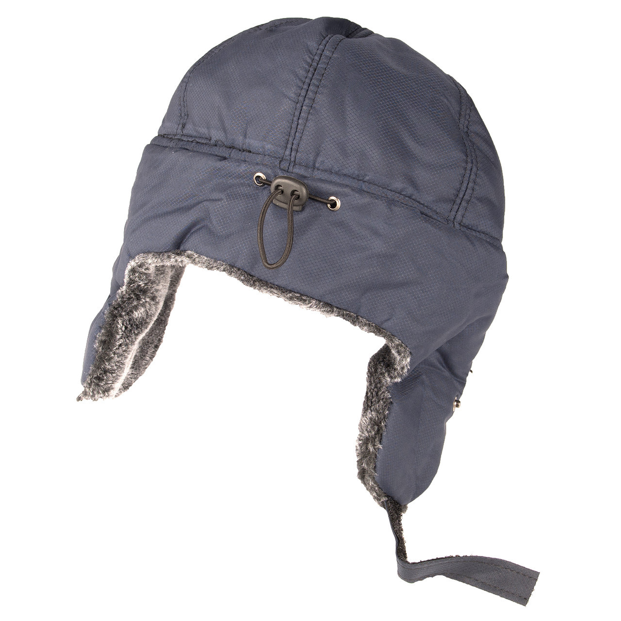 Шапка ушанка с маской для лица мужская зимняя темно-синяя, фото №4