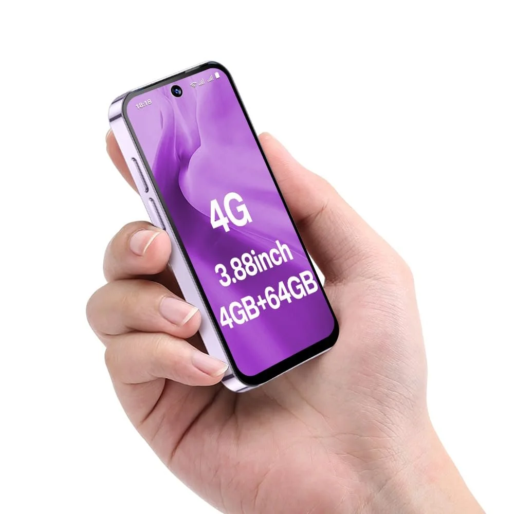 Міні-смартфон YOHOPE 4G 3.88 дюйма HD Dual SIM 1950 mAh Face ID Light Pink, фото №1