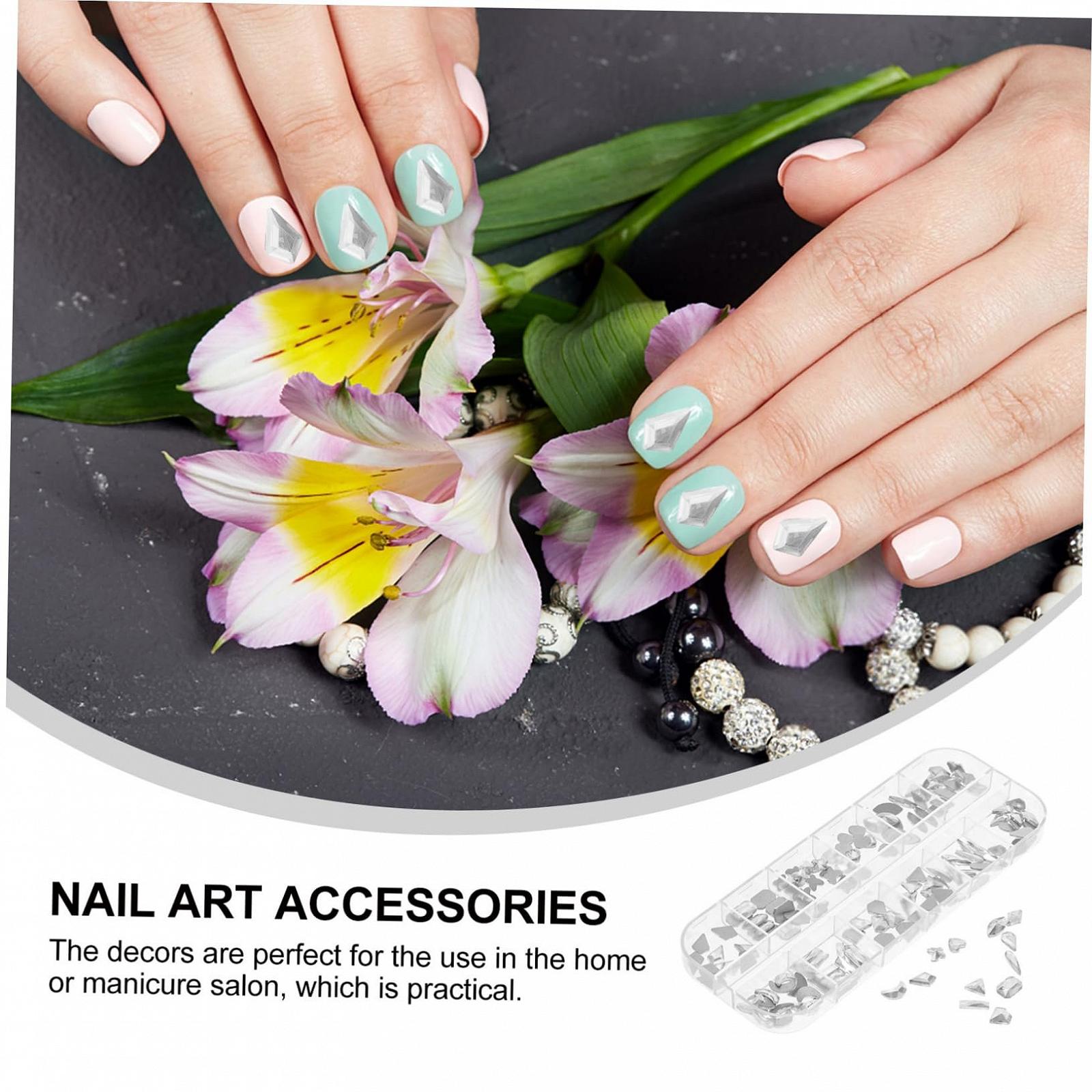 Стрази Скляні TEHAUX для нігтів Плоскі Діаманти для манікюру, фото №6