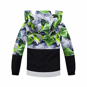 Ветровка Generisch для мальчиков для активного отдыха Дышащая Легкая для подростков в возрасте от 13 до 16 лет Повседневная спортивная одежда для любого времени года Зеленый 7 8 лет synthetic.ua - Фото 1