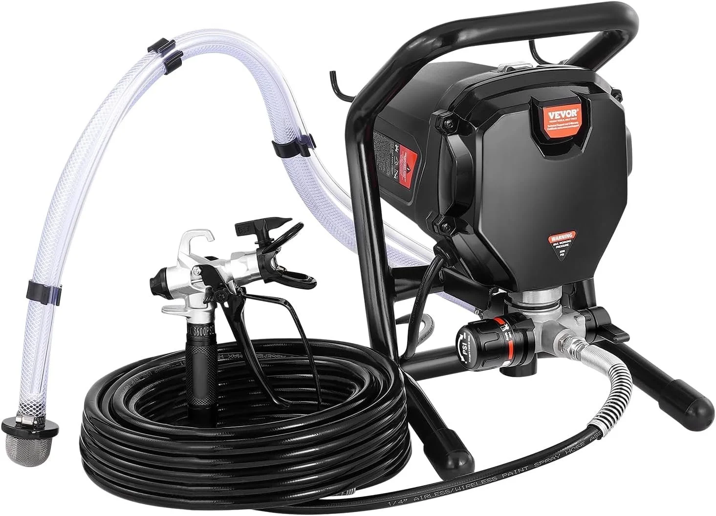 Безповітряний фарбокопульт VEVOR RP8626 / 750 Вт / 207 бар / 1.2 л/хв / Шланг 7.5 м, фото №2