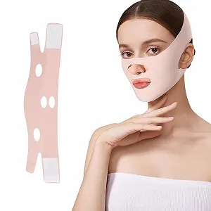 Маска V-подібна для видалення подвійного підборіддя EUYKQNOI, стрічка для підтяжки обличчя - Фото 1