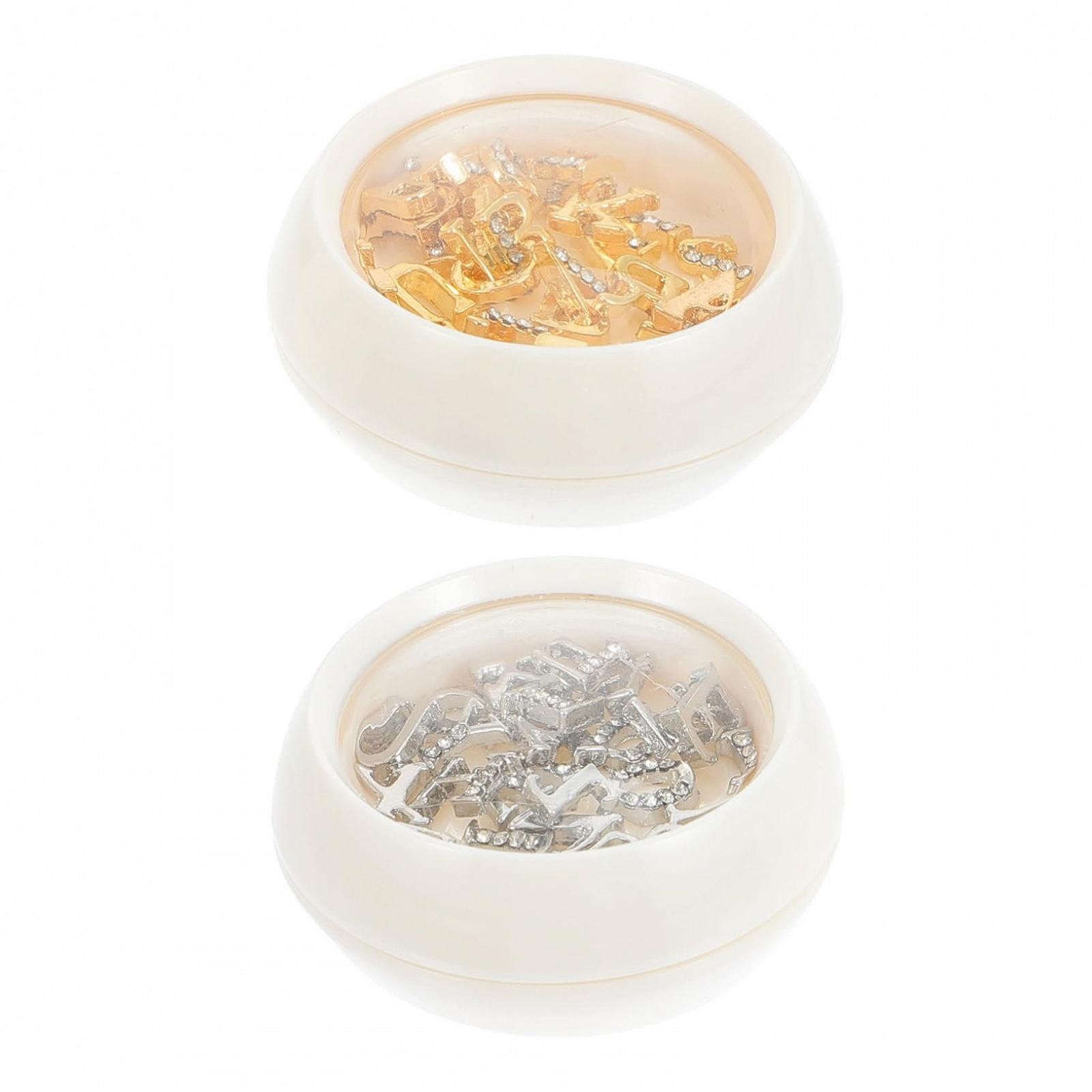 Металлические аксессуары для ногтей POPETPOP 2 коробки, стразы для ногтей, украшения для ногтей, буквенные шармы для ногтей, буквенный декор A, буквенные шармы для ногтей, металлический декор, орнамент, маникюрные стразы 3D, фото №1