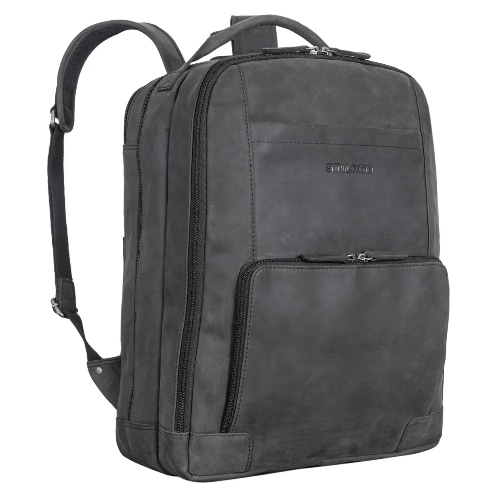 Рюкзак для ноутбука STILORD Harlow XL Leather 15-17 дюймов Антрацит, фото №1