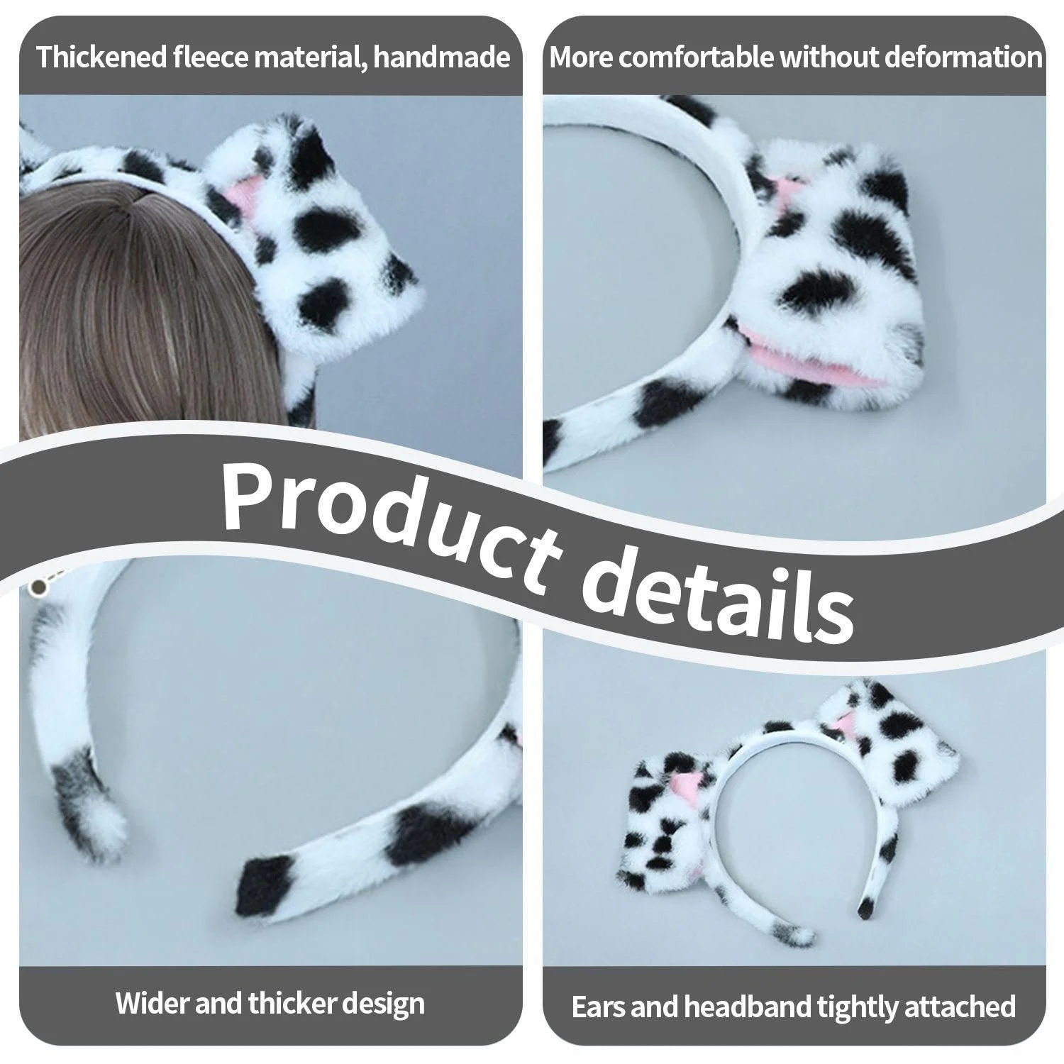 Обруч Вуха собаки Плюшевий, фото №3