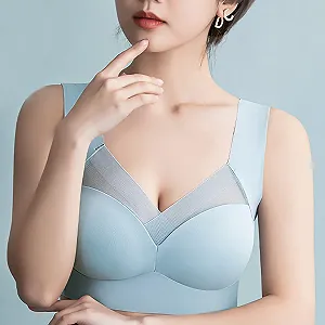 Бюстгальтер-минимайзер без косточек кружевной бесшовный Push Up Cotton Invisible Support synthetic.ua - Фото 1