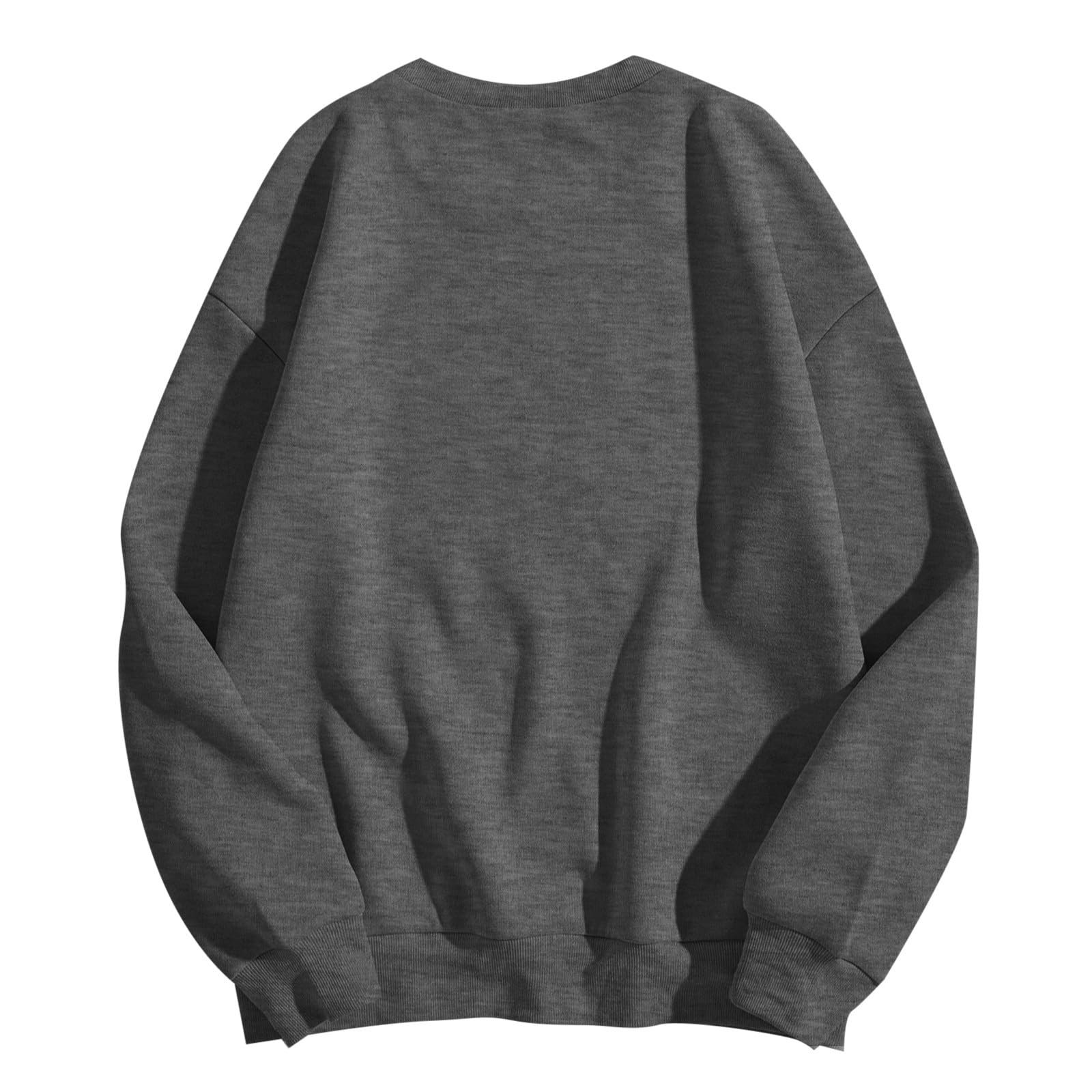 Толстовка Workou Женская С принтом сердца Графическая Длинный рукав Модная Повседневная С круглым вырезом Удобная Аниме Однотонная, фото №4