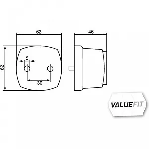 Фонарь боковой габаритный HELLA VALUEFIT 2PS 357 012-001 левый, правый synthetic.ua - Фото 1