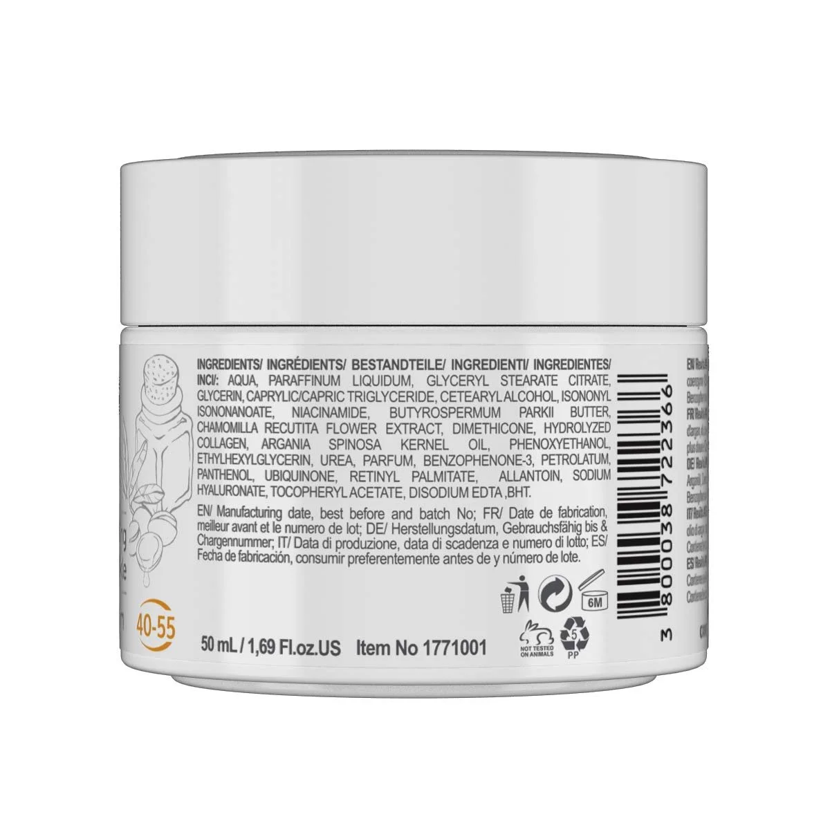 Крем дневной и ночной RevitaLAB Anti-Ageing с коллагеном, гиалуроновой кислотой, Q10 и аргановым маслом 50 мл, фото №2 Крем дневной и ночной RevitaLAB Anti-Ageing с коллагеном, гиалуроновой кислотой, Q10 и аргановым маслом 50 мл, фото №2
