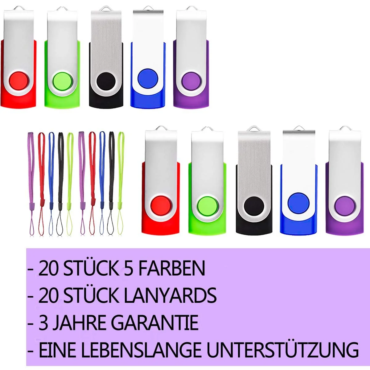 USB флеш-накопичувачі AreTop 2GB 20 шт. USB 2.0 Multi-Coloured, фото №6 USB флеш-накопичувачі AreTop 2GB 20 шт. USB 2.0 Multi-Coloured, фото №6