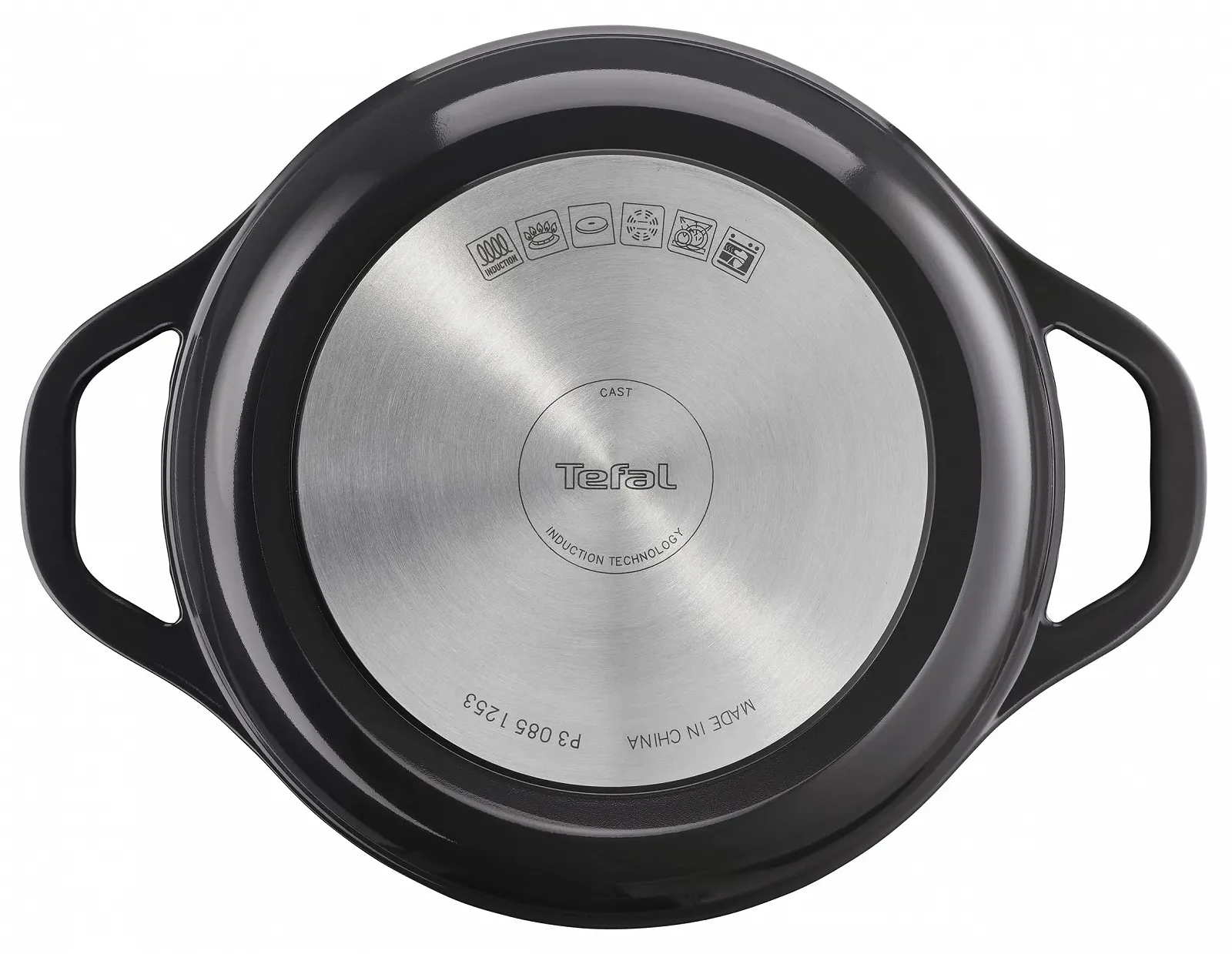 Форма для выпечки Tefal Air E2554604 круглая антипригарная индукционная литая алюминиевая с крышкой Серая, фото №3