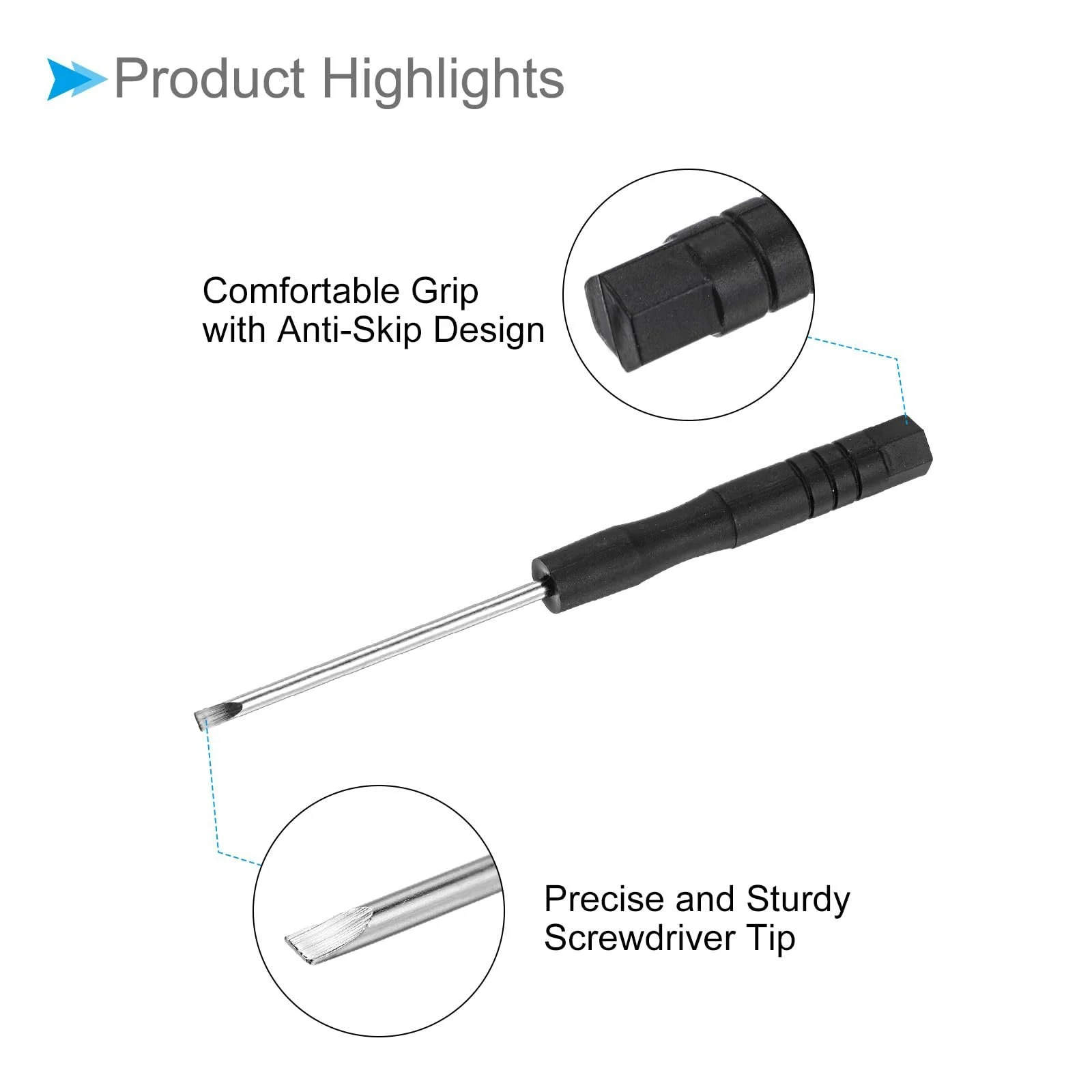 Набір шліцьових викруток 2 мм 80 мм S2 Steel 10 штук, фото №4