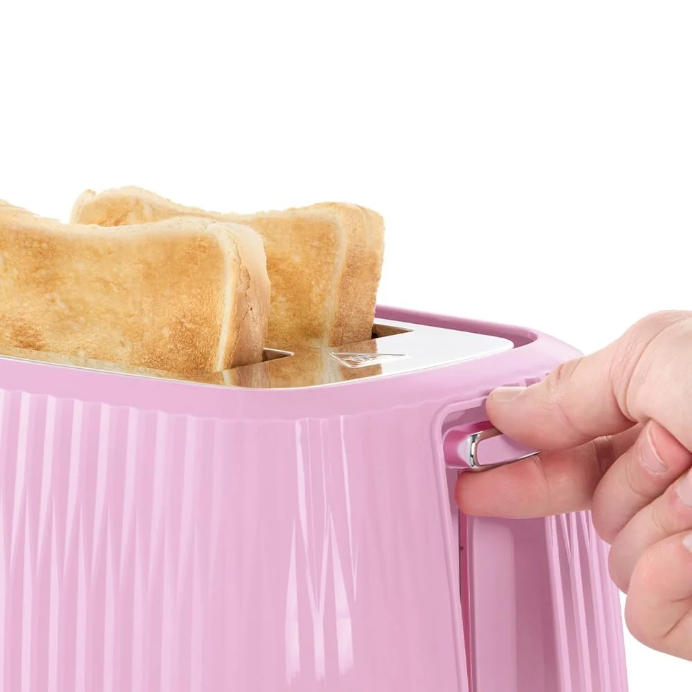 Тостер Russell Hobbs Eden 27372-56 на 2 скибочки (6 рівнів підсмажування, функція підйому, розморожування, підігріву та зупинки, висувний піддон для крихт, насадка для булочок, малиновий), фото №4