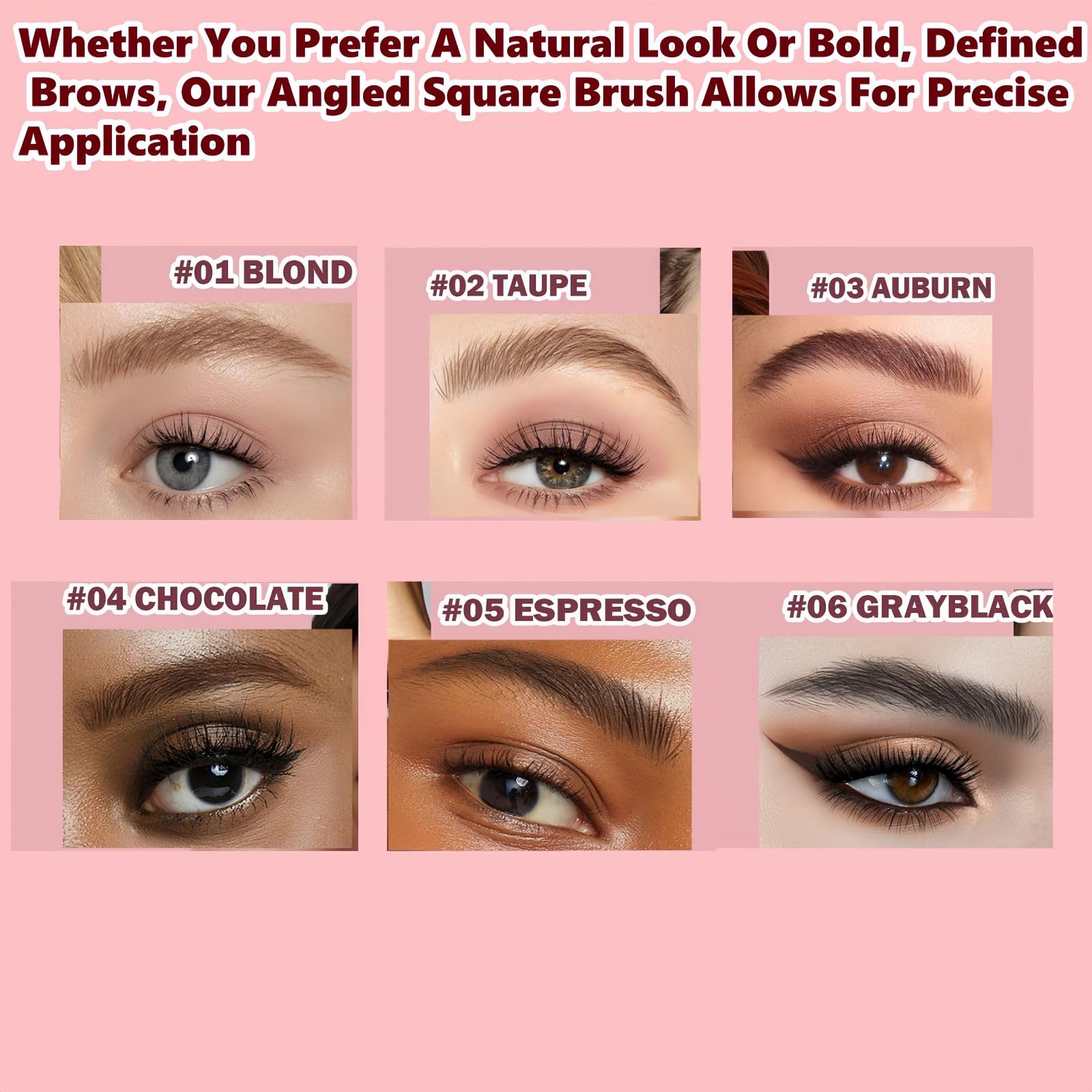 Рідка кисть для брів Angled Brush & Dip #02Taupe, фото №2