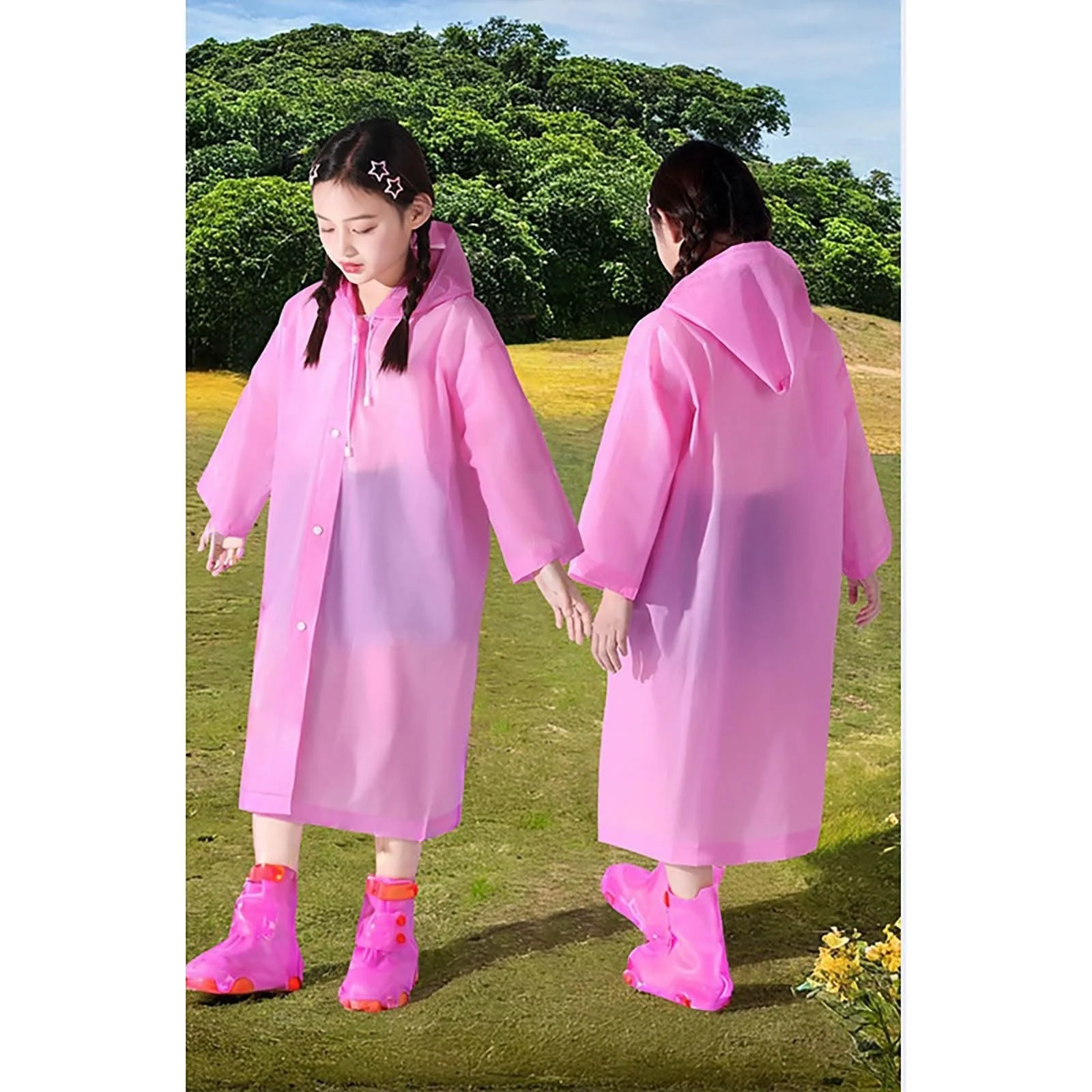 Детский дождевик-пончо Унисекс EQWIGKEIT Водонепроницаемый, фото №2