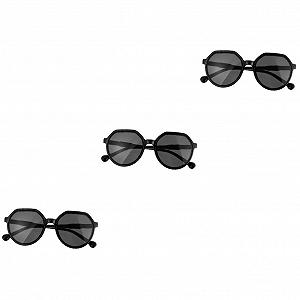 Сонцезахисні окуляри круглі PACKOVE 3 пари, зручні для дорослих, модні, антиблікові - Фото 1