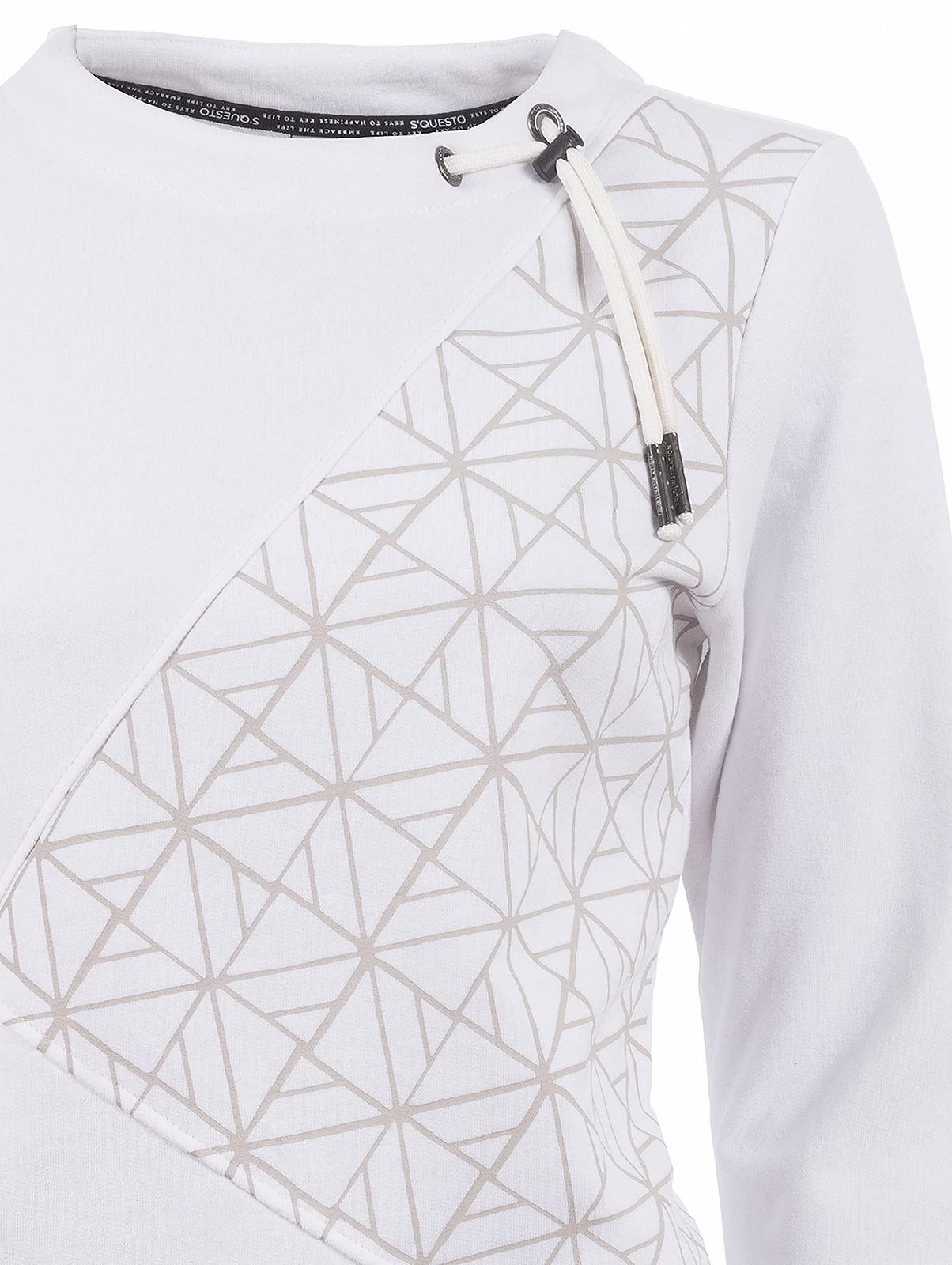 Жіночий Светр S'questo з круглим вирізом, візерунком, бавовняний, з довгими рукавами, фото №3 Жіночий Светр S'questo з круглим вирізом, візерунком, бавовняний, з довгими рукавами, фото №3