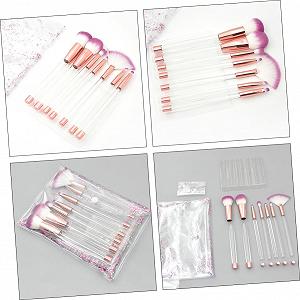 Набор кистей для макияжа Amosfun Mattes, 7 шт., кисть для пудры, кисть для румян, кисти для основы, хрустальный набор для женщин synthetic.ua - Фото 1