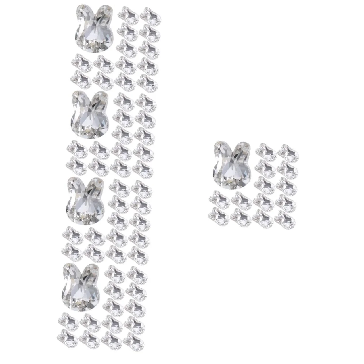 Прикраси для нігтів Кролик 3D, 100 шт, кришталеві аксесуари, фото №1