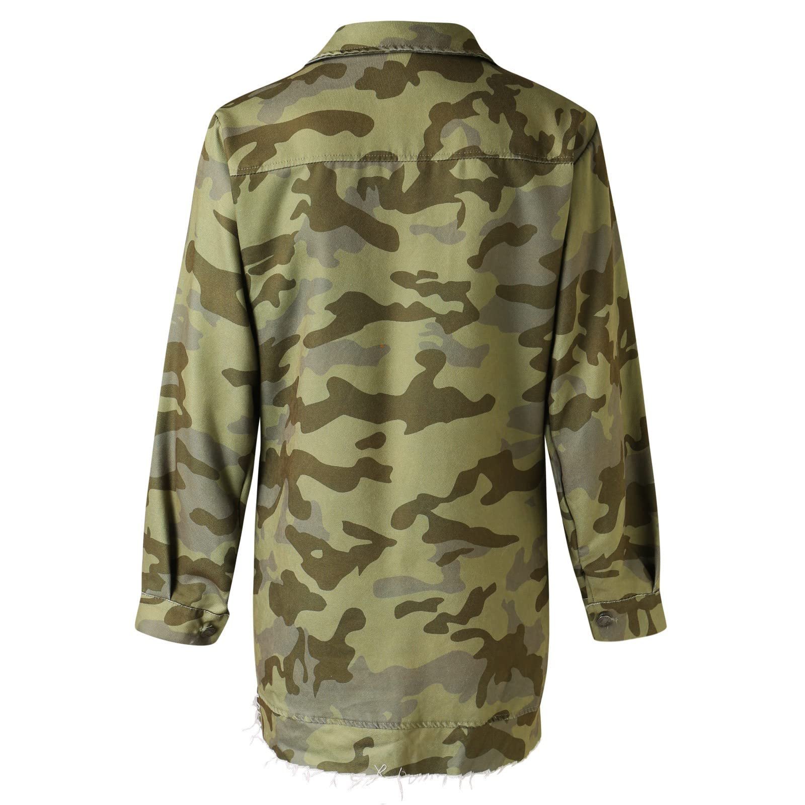Переходная Куртка Женская Kswlwccpp Камуфляж Oversize Элегантная Джинсовая Куртка Стрейч Винтаж Летняя Куртка, фото №7