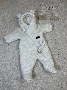 Зимний комбинезон 62, 68, 74, 80 р молочный synthetic.ua - Фото 1