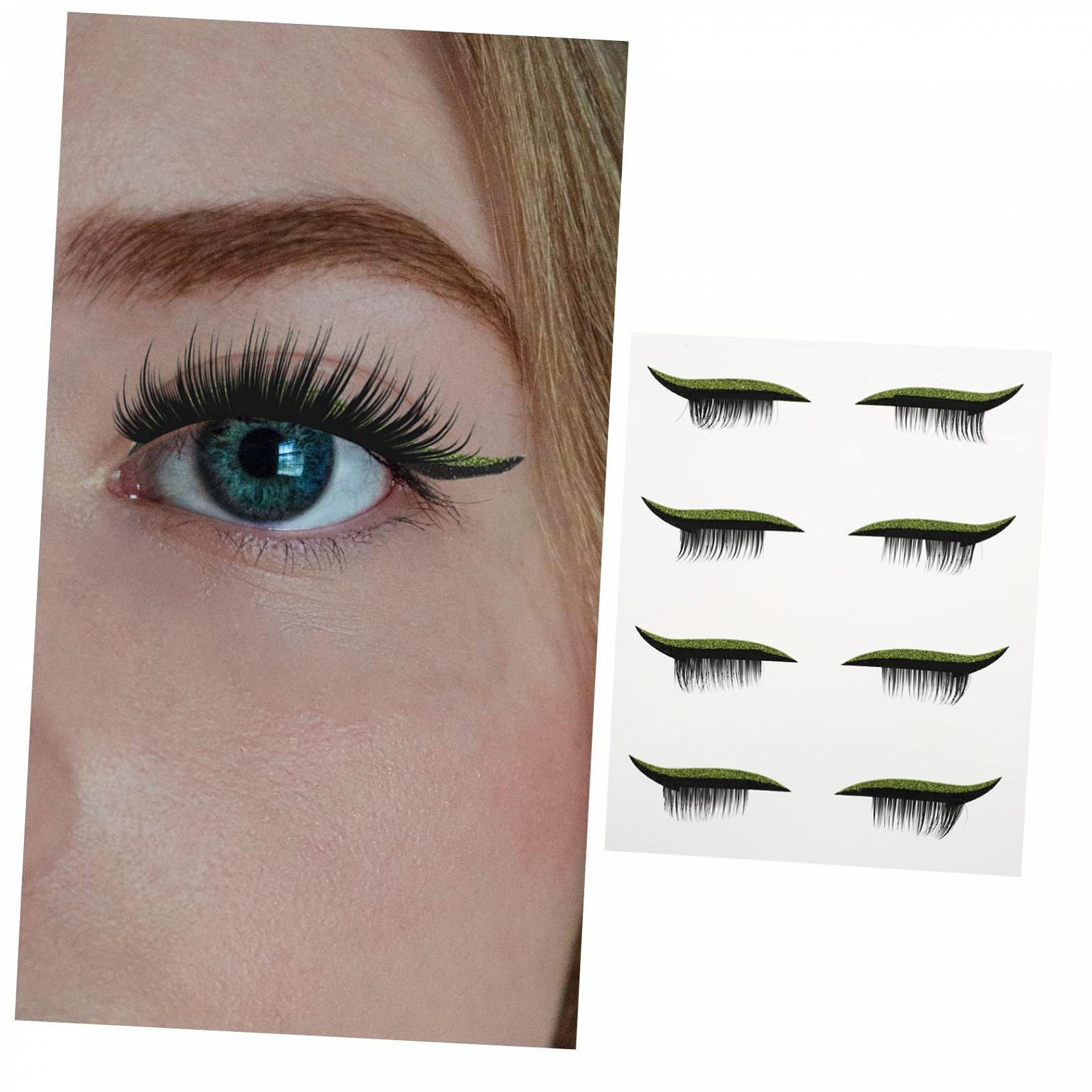 Наклейки накладні вії Healvian 12 пар самоклеючі смужки підводки для очей, фото №2