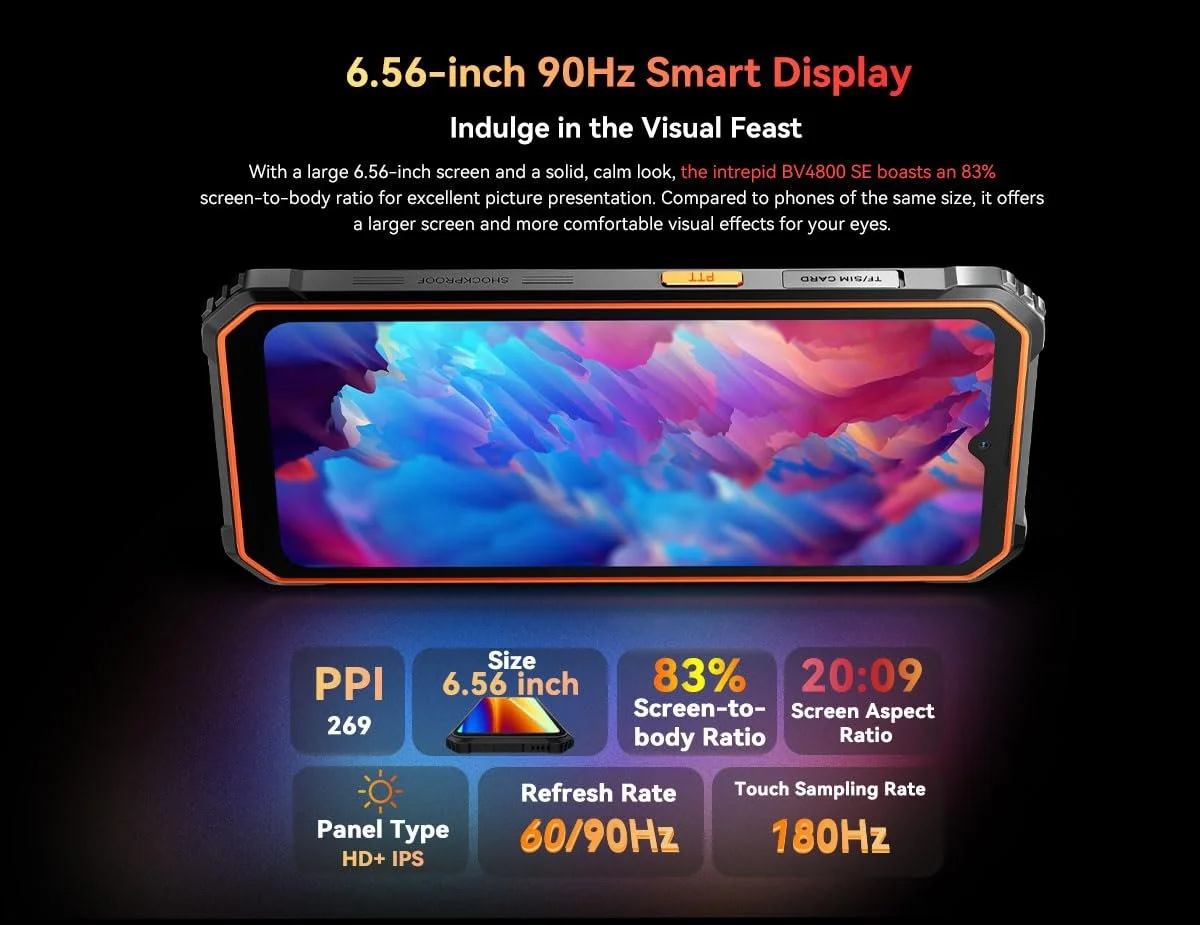 Смартфон Blackview BV4800 SE 4/64 ГБ 6.56" 4G Dual SIM Vert, фото №5 Смартфон Blackview BV4800 SE 4/64 ГБ 6.56" 4G Dual SIM Vert, фото №5