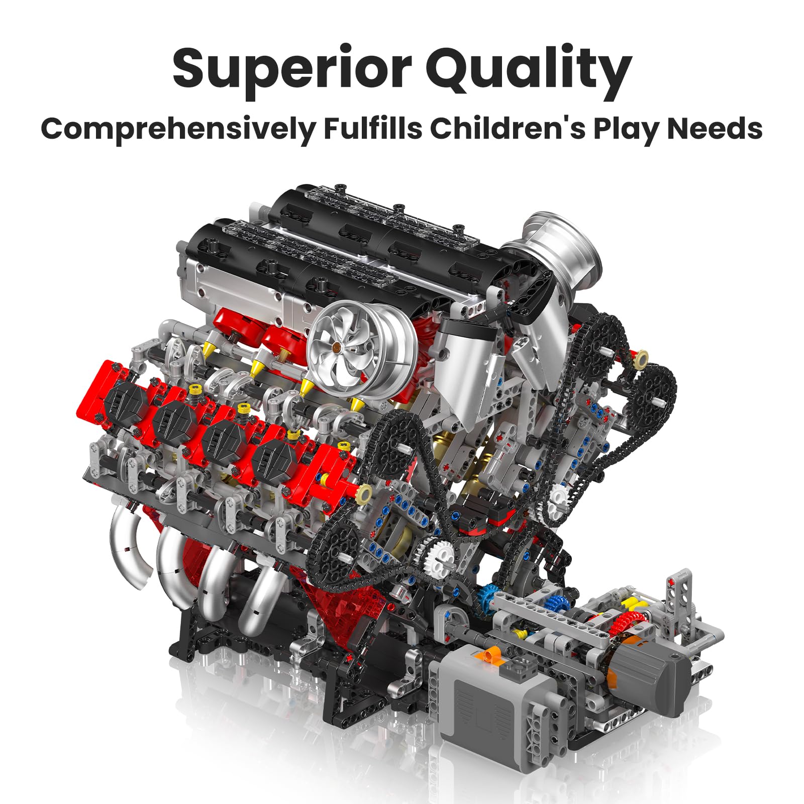 Блоки Mould King 10130 Technik V8 двигун F488 модель Затискаючі, фото №5