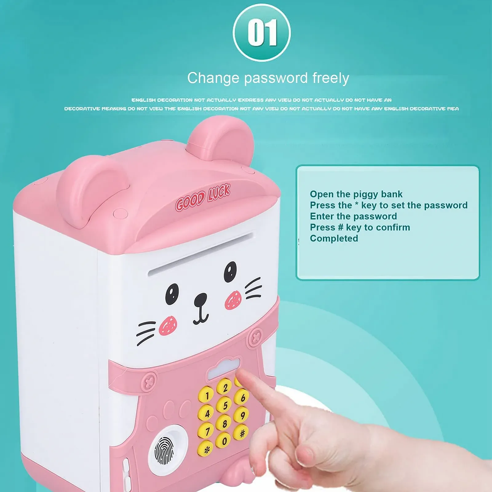 Скарбничка-банкомат Car Електронна з кодом та відбитком пальця музична, фото №4