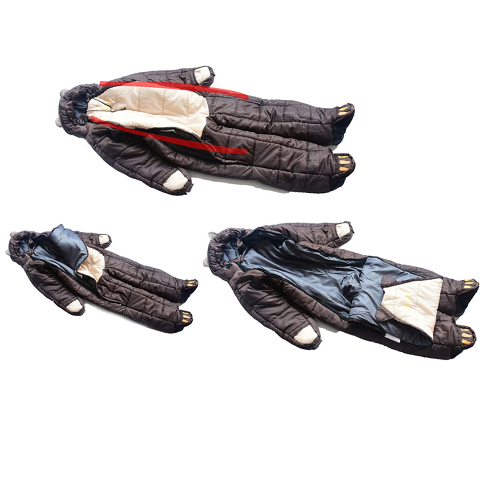 Спальний мішок MYVVKIA Schlafsackanzug легкий 3–4-сезонний з руками та ногами, фото №6