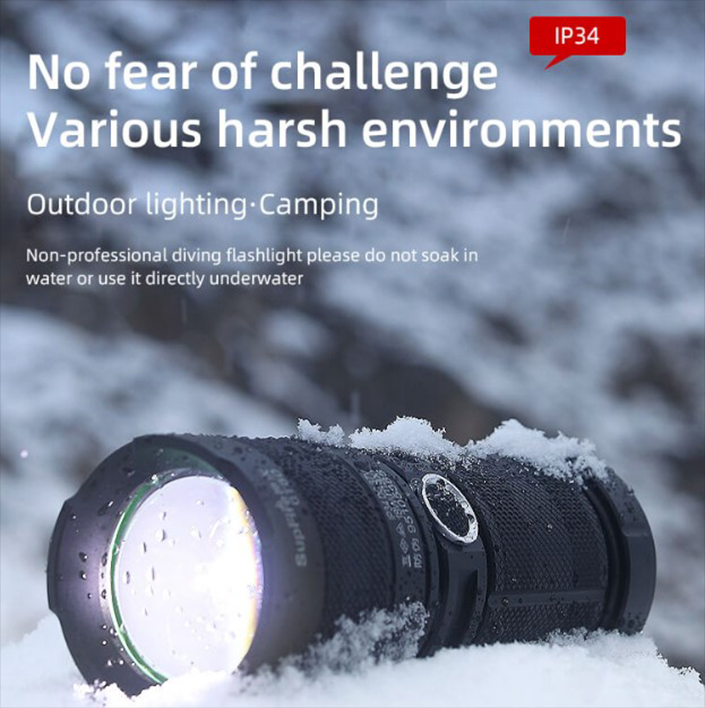 Фонарик ручной аккумуляторный двухсторонний GT60 SuperFire 2600 Lumen IP34, фото №6