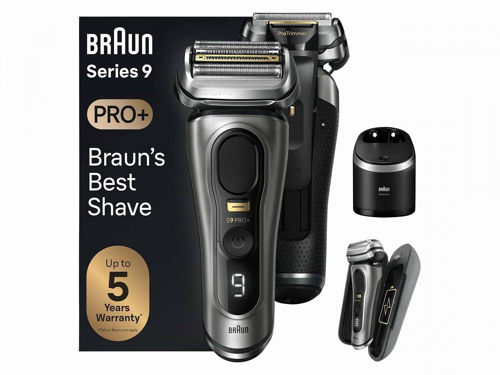 Електробритва Braun Series 9 Pro+ 9575 cc 5 елементів, тример, станція очищення, PowerCase Благородний метал, фото №2 Електробритва Braun Series 9 Pro+ 9575 cc 5 елементів, тример, станція очищення, PowerCase Благородний метал, фото №2