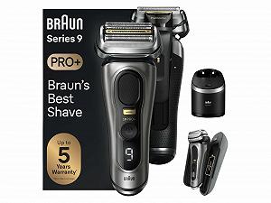 Електробритва Braun Series 9 Pro+ 9575 cc 5 елементів, тример, станція очищення, PowerCase Благородний метал synthetic.ua - Фото 1