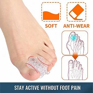 Роздільники для пальців гелеві 2/4 шт. для корекції вальгусної деформації та відновлення оригінальної форми synthetic.ua - Фото 1