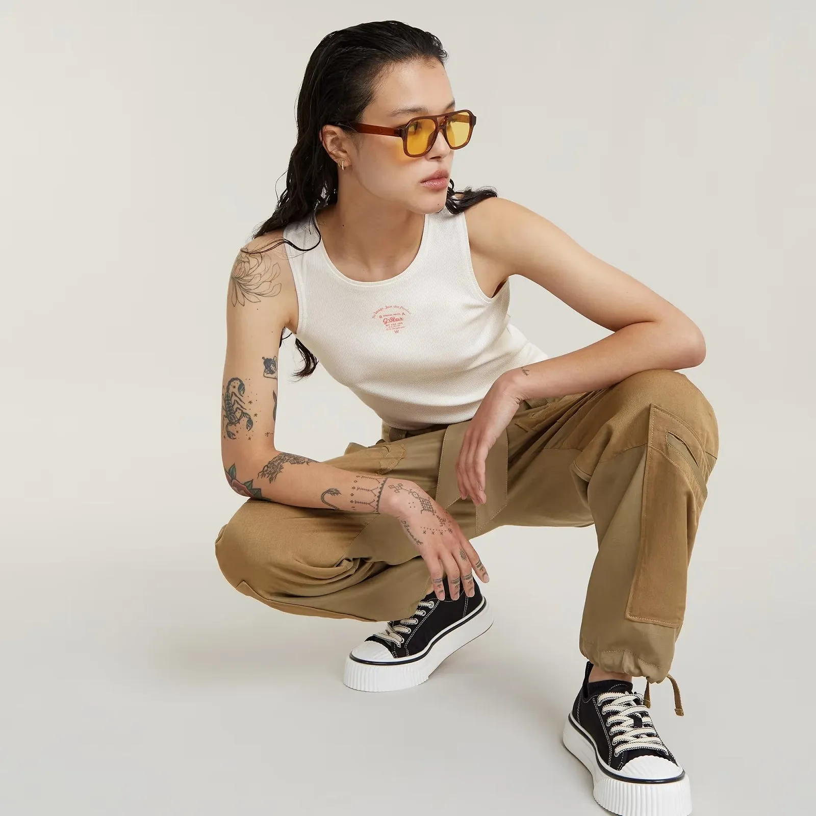 Женские брюки G-Star RAW Tone On Tone Cargo Pants - 27, фото №6