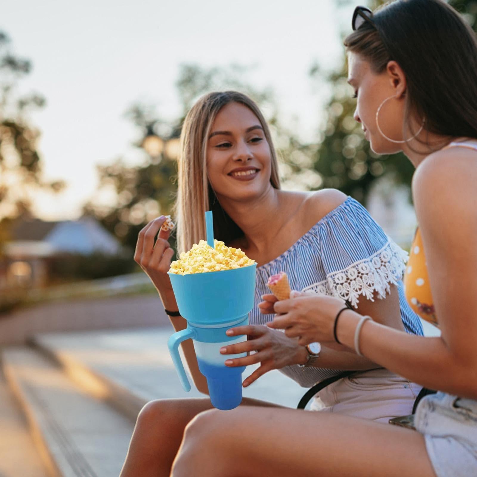 Стакан-поїльник з соломинкою 2-в-1, стакан для подорожей зі змінним кольором, фото №4