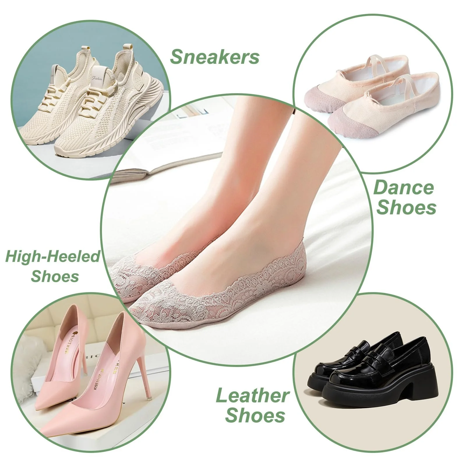 Шкарпетки-слідки Жіночі 6 пар, фото №7