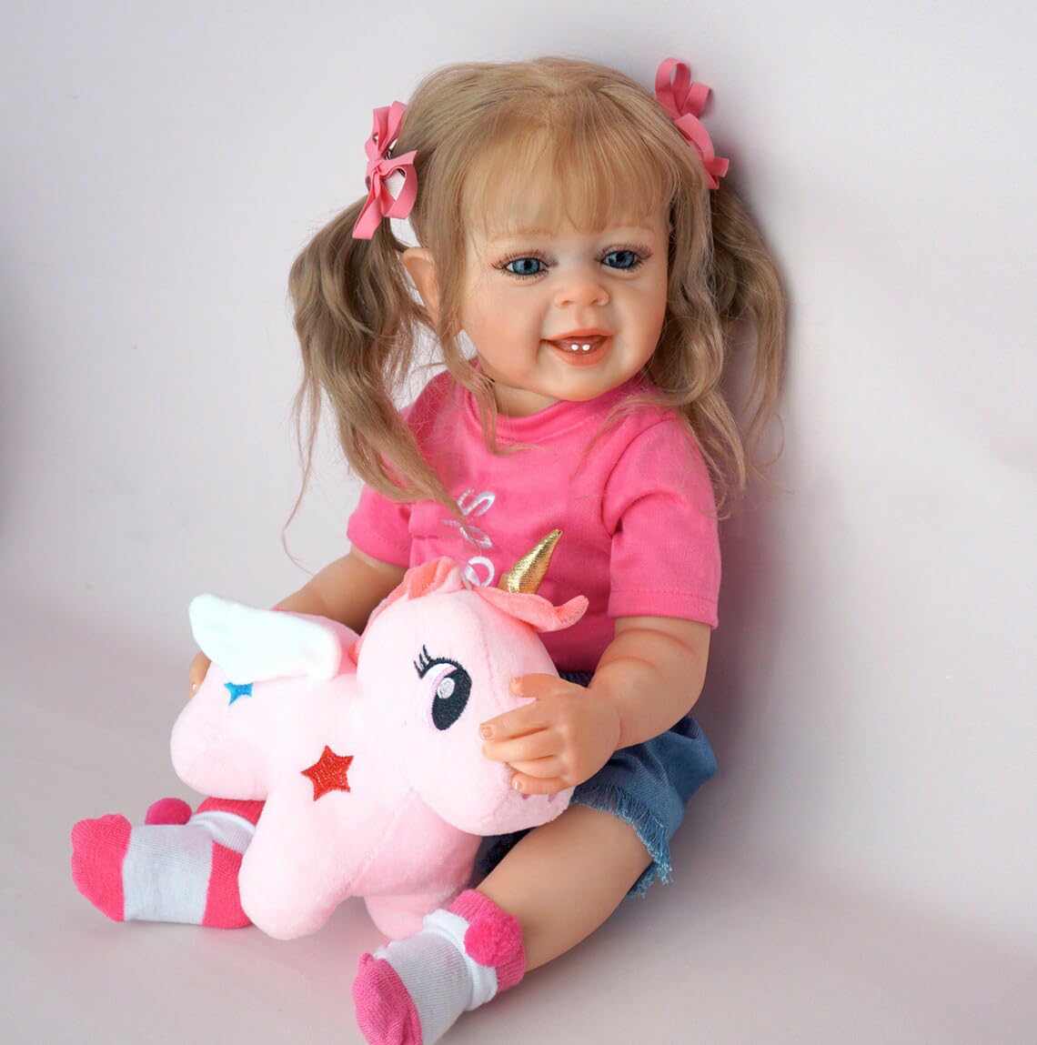 Кукла Zero pam Reborn Baby Full Silicone 55 см Силиконовая кукла Блондинка, фото №7