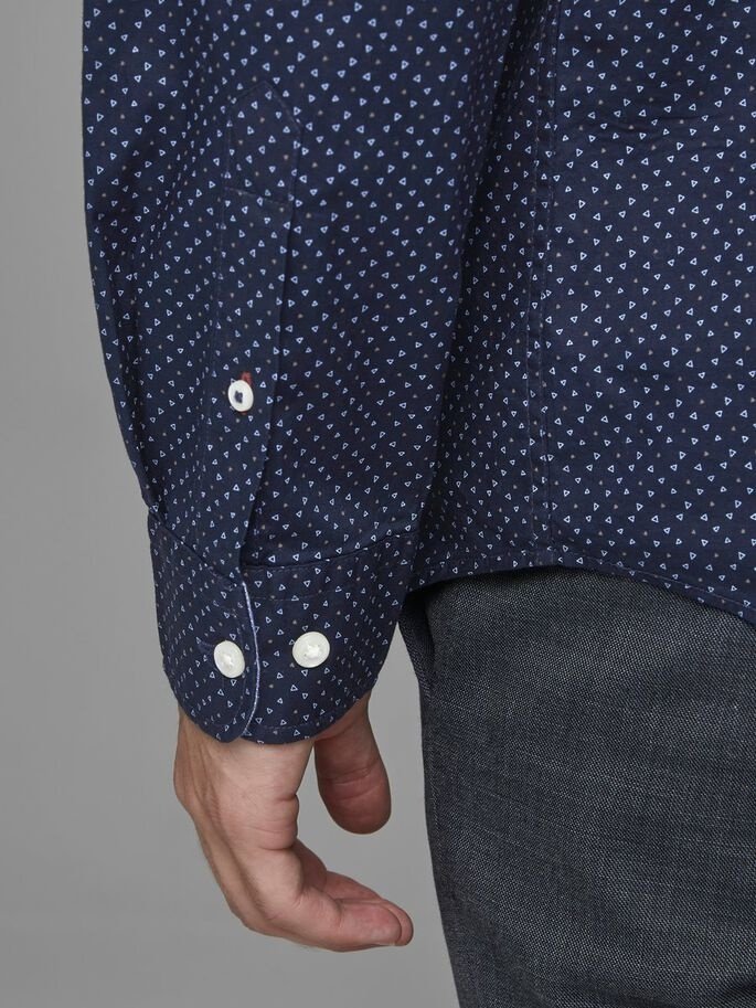 Рубашка Jack&Jones JJEPLAIN POPLIN L/S AU20 NOOS 12173241 Темно-синий M, фото №4