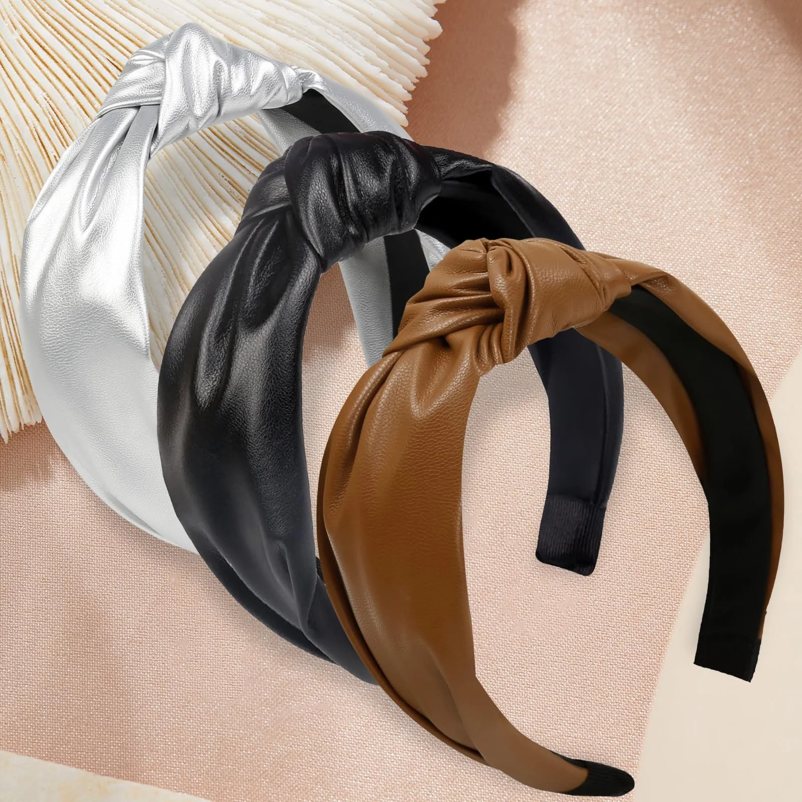 Обруч Вузлом Шкіряний для жінок, фото №3