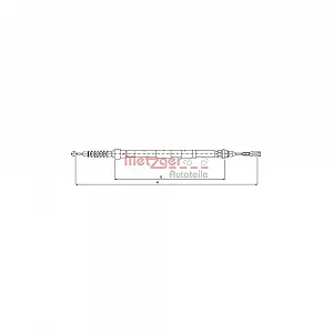 Трос стоянкового гальма METZGER 10.7620 для FORD VW задній лівий - Фото 1