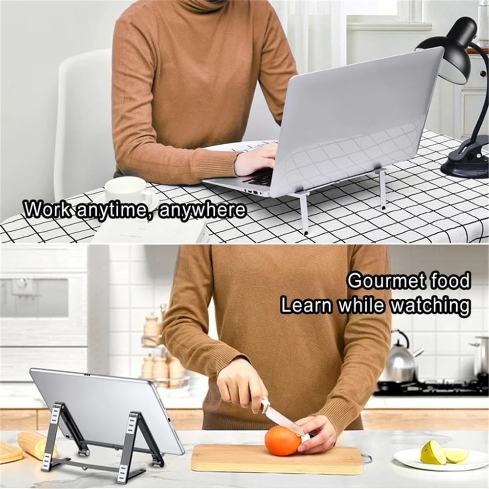 Подставка для ноутбука из алюминиевого сплава, портативная складная подставка-охладитель для ноутбука, фото №7