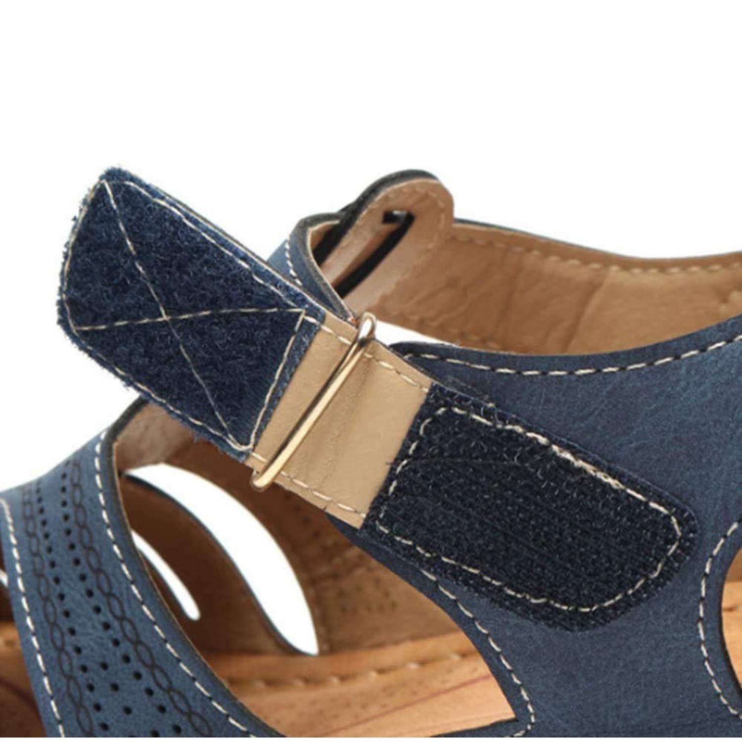 Женские летние сандалии на танкетке. Удобные с ремешками., фото №6