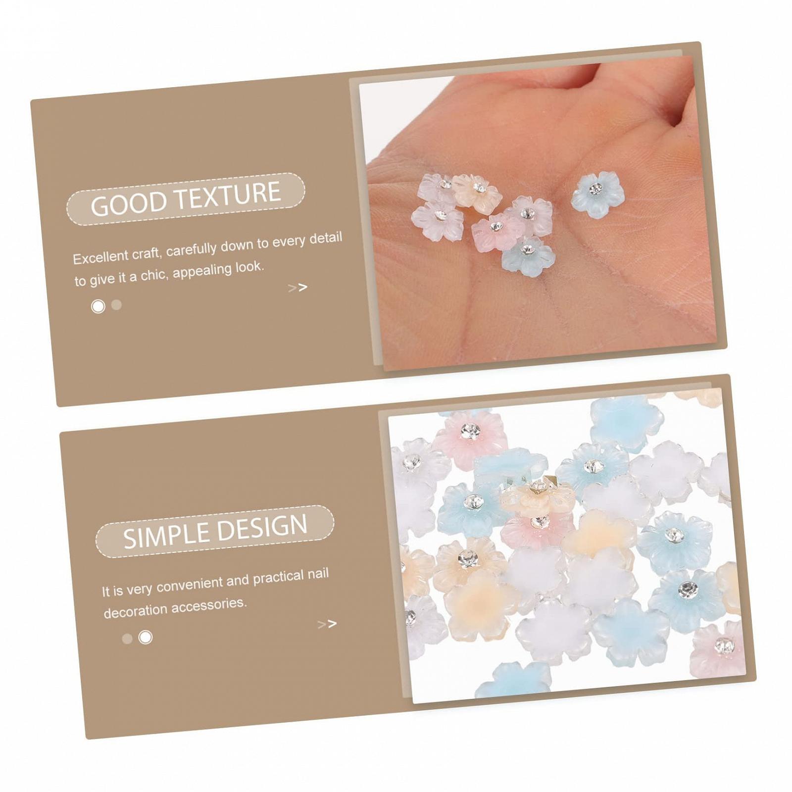 Украшения для ногтей Цветы FRCOLOR 2 шт. со стразами, фото №9