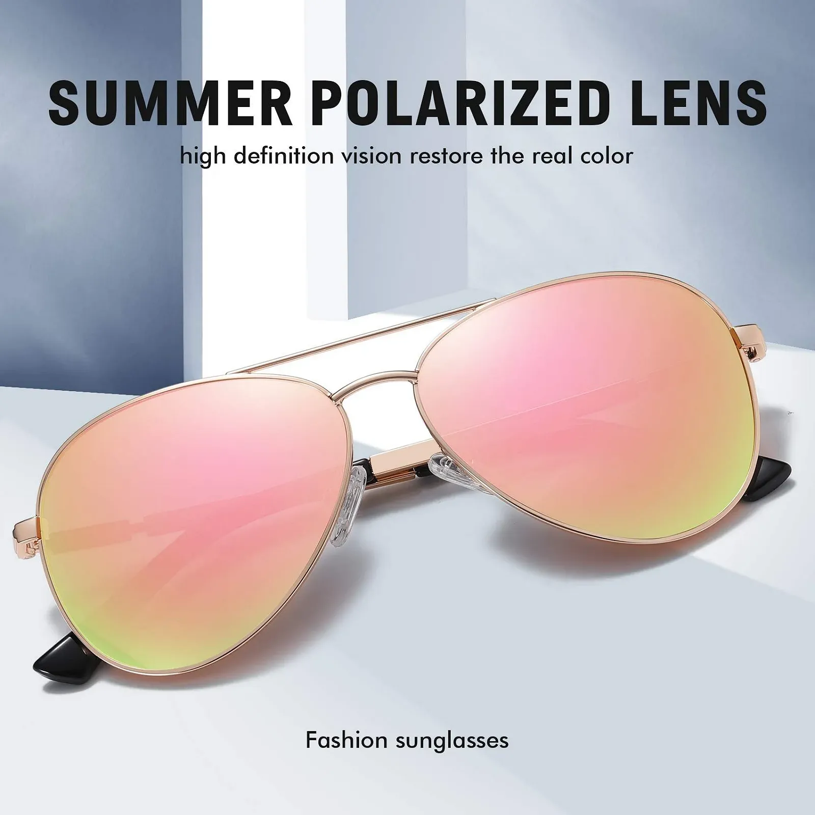 Авіатори Duco Unisex Класичні Поляризовані Сонцезахисні окуляри UV400, фото №3