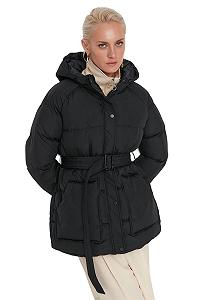 Пальто TRENDYOL Plus Size Прямой Длинный рукав synthetic.ua - Фото 1