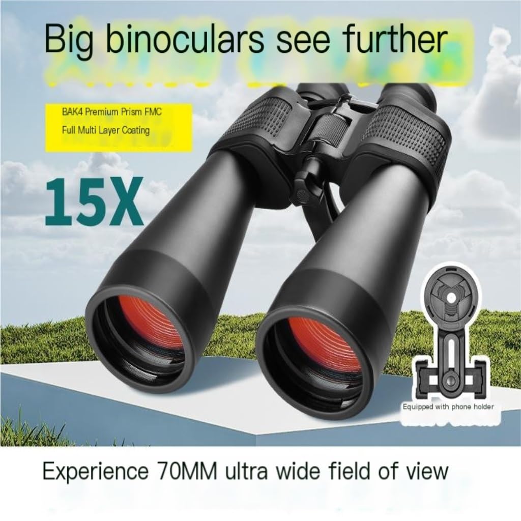 Телескоп Бинокли Большой диаметр 15 x 70 Мощное Высококачественное изображение Ночное видение Для взрослых Уличный телескоп, фото №3