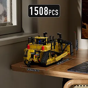 Бульдозер Mould King Technik 15084 D11 с дистанционным управлением, строительные блоки, игрушечный строительный экскаватор, строительные блоки с моторами, подарки для детей от 14 лет (1508 деталей) synthetic.ua - Фото 1