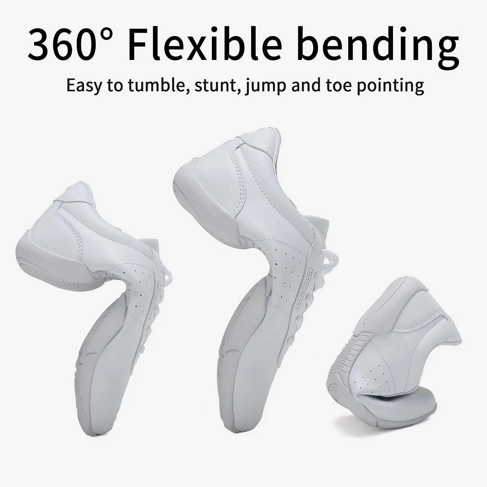 Кроссовки для черлидинга Cheerleader, танцевальные кроссовки для девочек, кроссовки, танцевальные теннисные кроссовки, гибкая гимнастика, фитнес на открытом воздухе, йога, фото №3