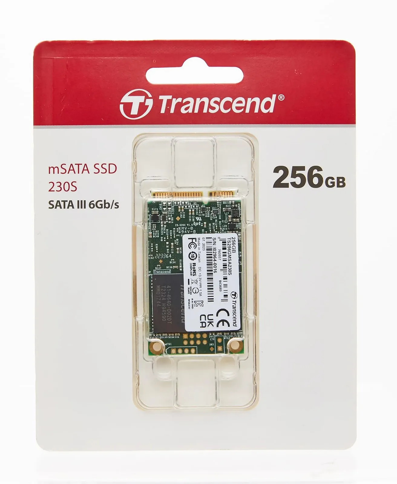 Внутренний SSD Transcend MSA230S 256 ГБ mSATA III 3D TLC, фото №6 Внутренний SSD Transcend MSA230S 256 ГБ mSATA III 3D TLC, фото №6